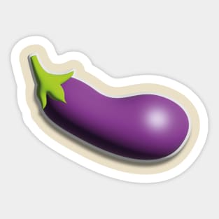 aubergine eggplant icon 3D Sticker